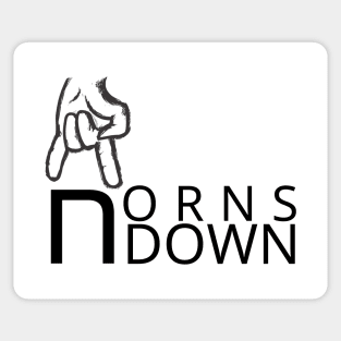 Horns Down Sticker